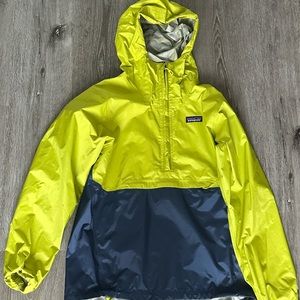 Patagonia S Lime and Blue Windbreaker